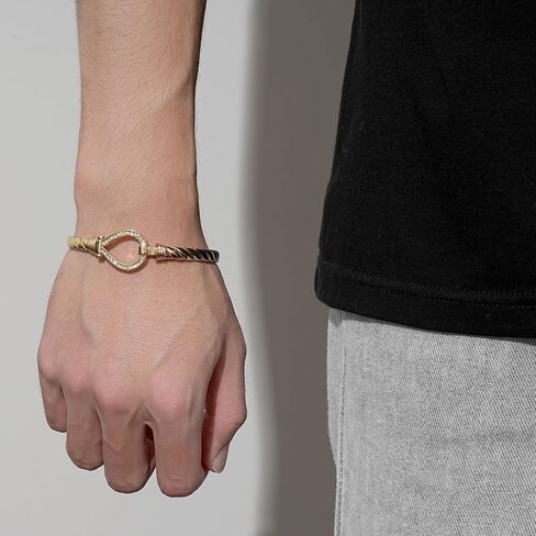 Bling King 6mm Gold Closed Loop Bangle/Bracelet, 8-Inch, 29g, Gold Plated London in Saudi Arabia