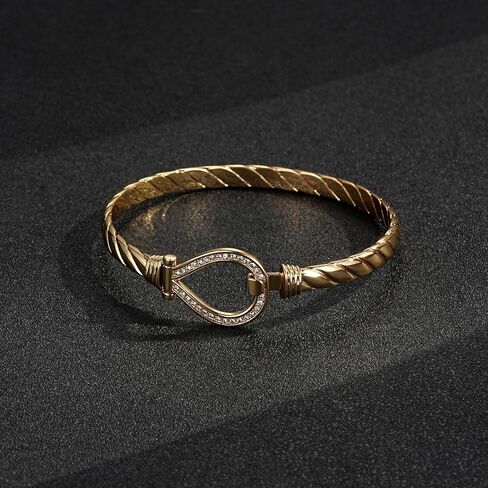 Bling King 6mm Gold Closed Loop Bangle/Bracelet, 8-Inch, 29g, Gold Plated London in Saudi Arabia