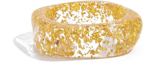 Chunky Transparent Acrylic Bangle Bracelet Irregular Large Square Geometric Polygon Candy Bangle Wide Wristband Bracelet Thick Acetate Jewelry in Saudi Arabia