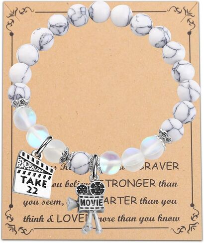 FUSTMW Movie Camera Bracelet Film Director Student Gifts Filmmaker Gifts Movie lover Gift (bracelet) in Kuwait