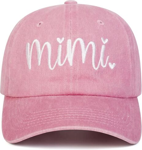 Gigi & Mimi Hat, Gigi Birthday Gifts for Grandma, Pink Baseball Mom Hat in Saudi Arabia