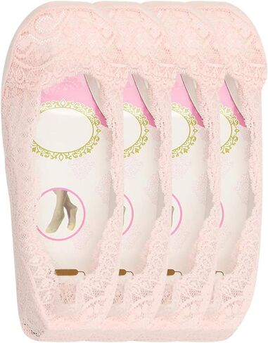 BOFETA Women's Lace Casual No Show Non-Skid Low Cut Boat Socks Set of 4 Pairs in Saudi Arabia