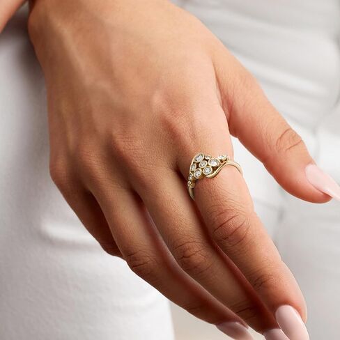 Ross-Simons 0.50 ct. t.w. Bezel-Set Diamond Multi-Row Ring in 14kt Yellow Gold in Kuwait