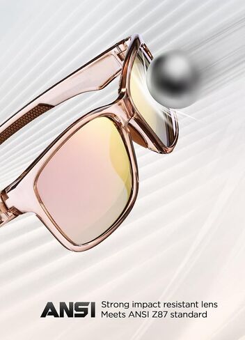 Z87 Sunglasses for Women Polarized | Safety Glasses Pickleball Fishing Running Driving Softball Baseball Construction Pink in Saudi Arabia