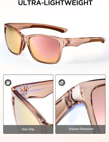 Z87 Sunglasses for Women Polarized | Safety Glasses Pickleball Fishing Running Driving Softball Baseball Construction Pink in Saudi Arabia