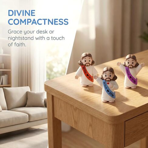 60Pcs Little Jesus Figures with 3 Different Poses, Assorted Colors Religious Figurines for Home and Church Decor in Saudi Arabia