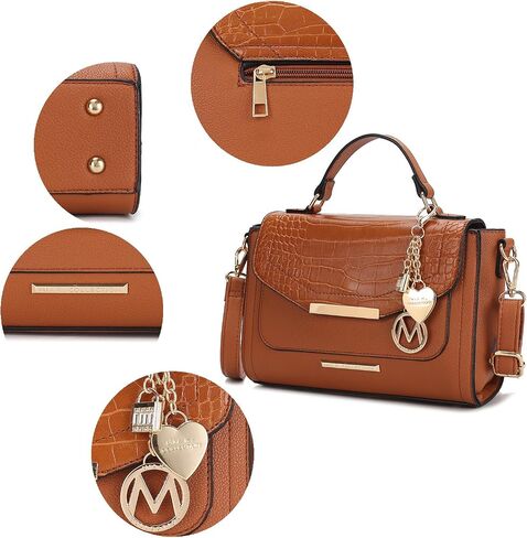 MKF Collection Croco Shoulder Bag for Women, Crossbody Handbag Crossover Ladies Purses in Kuwait