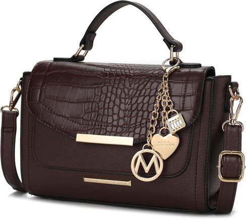 MKF Collection Croco Shoulder Bag for Women, Crossbody Handbag Crossover Ladies Purses in Kuwait