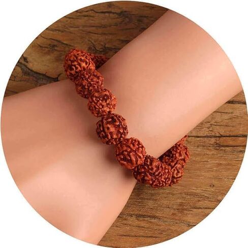 Unisex Rudraksha Bracelets 5 Mukhi Bead Daily Fashion Wear (Brown) - Pack of 2 By Antique collection in Saudi Arabia
