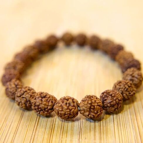 Unisex Rudraksha Bracelets 5 Mukhi Bead Daily Fashion Wear (Brown) - Pack of 2 By Antique collection in Saudi Arabia