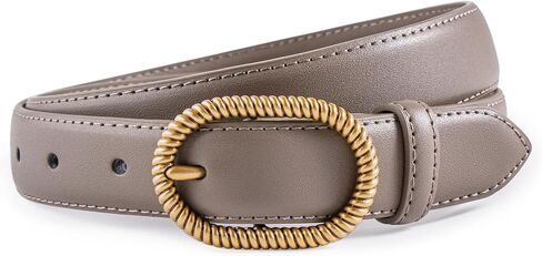Umjetnost Women Leather Belt for Jeans Pants Fashion Ladies Casual Waist Belt with Brass Buckle in Saudi Arabia