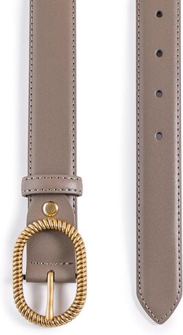 Umjetnost Women Leather Belt for Jeans Pants Fashion Ladies Casual Waist Belt with Brass Buckle in Saudi Arabia