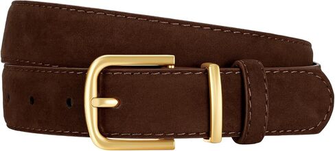 VONMELLI Women Suede Leather Belt for Jeans Dress with Fashion Gold Buckle Ladies Waist Belts in Saudi Arabia