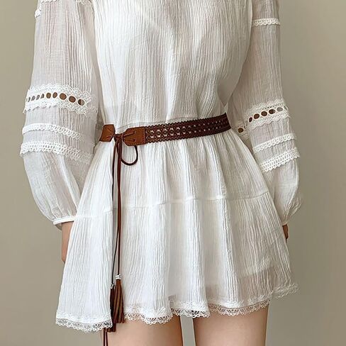 Boho Waist Belt For Women Trendy Casual Elegant Skinny Cute Tie Waist Belt For Dresses Jeans Skirts in Kuwait