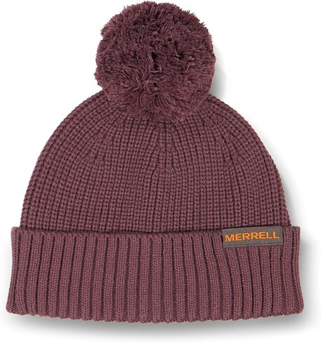 Merrell Unisex Adult Wanderer Beanie with Pom Pom, Crown Knit Beanie with Cuff, Trail & Style in Kuwait