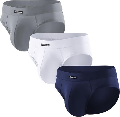 Arjen Kroos Men's Ice Silk Mesh Briefs 3 Pack Breathable Cooling Underwear with 3D Contour Pouch for All-Day Comfort in Kuwait