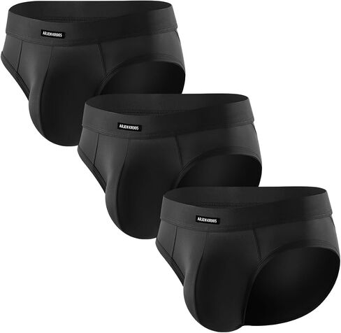 Arjen Kroos Men's Ice Silk Mesh Briefs 3 Pack Breathable Cooling Underwear with 3D Contour Pouch for All-Day Comfort in Kuwait