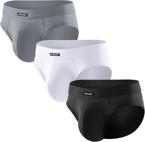 Arjen Kroos Men's Ice Silk Mesh Briefs 3 Pack Breathable Cooling Underwear with 3D Contour Pouch for All-Day Comfort in Kuwait