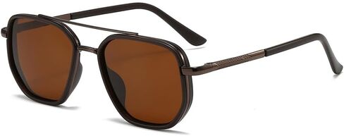 HYLLE Polarized Aviator Sunglasses for Women Tangle Free Square Sun Glasses Shades Driving UV400 Protection in Saudi Arabia