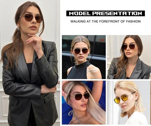 HYLLE Polarized Aviator Sunglasses for Women Tangle Free Square Sun Glasses Shades Driving UV400 Protection in Saudi Arabia