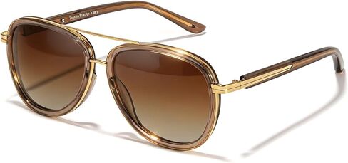 HIGLASS Polarized Aviator Sunglasses for Women & Men, Retro Acetate Frame No-Snag Sun Glasses, UV400 Protection in Saudi Arabia