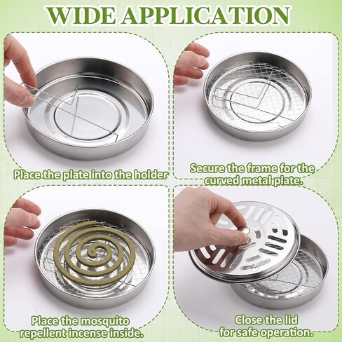 MorningRo 18 Pack Portable Mosquito Incense Coil Holders Mosquito Incense Box Sandalwood Holder with Handle for Home Outdoor Office Camping in Kuwait