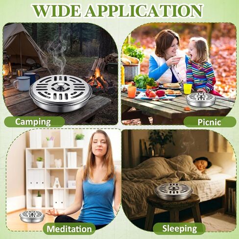 MorningRo 18 Pack Portable Mosquito Incense Coil Holders Mosquito Incense Box Sandalwood Holder with Handle for Home Outdoor Office Camping in Kuwait