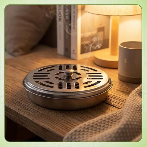 MorningRo 18 Pack Portable Mosquito Incense Coil Holders Mosquito Incense Box Sandalwood Holder with Handle for Home Outdoor Office Camping in Kuwait