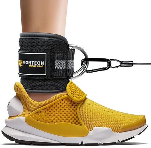 FIGHTECH Ankle Straps Cable Machine Attachment for Gym - Cable Kickback Ankle Straps - Padded Ankle Cuffs for Glute Kickbacks and Leg Workouts in Kuwait