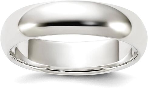JewelryWeb 925 Sterling Silver Half Round Band Ring for Women and Men in Variety of Sizes in Kuwait