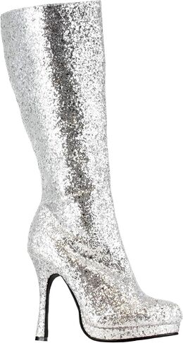 حذاء Ellie Shoes Inc نسائي بطول الركبة لامع مقاس فضي in Kuwait