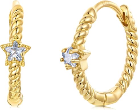 Hoop Earrings for Women Lightweight Minilmalist Pearl/Infinity/Star/Cross/Flower Earrings for Sensitive Ears Dainty Huugies Hoop Earrings for Women in Saudi Arabia