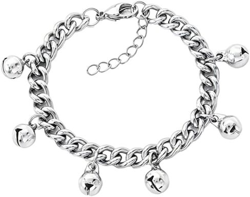 OIDIMS Jingling Bell سوار سحر للنساء وصلة كوبية مكتنزة مطلية بالذهب سلسلة قابلة للتعديل سوار عتيق أصوات متدلية أجراس الخرز شرابة الإسورة أزياء بسيطة مجوهرات غجرية هندية in Kuwait