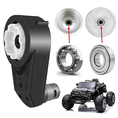 12V 550 40000RPM High Speed Steel Gears Motor Gearbox for Power Wheels Motor Upgrade,12 Volt Electric Hubs Motor Assembly Heavy Duty Gearbox for Kids Ride on Toys Car Replacement Parts in Saudi Arabia