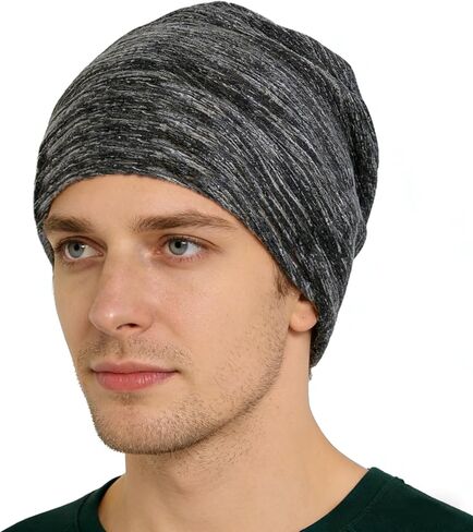 EMF Protection Beanie, Silver Fiber Lined Soft Cotton Skull Cap, Elastic Comfortable Head Cover for Adults in Saudi Arabia