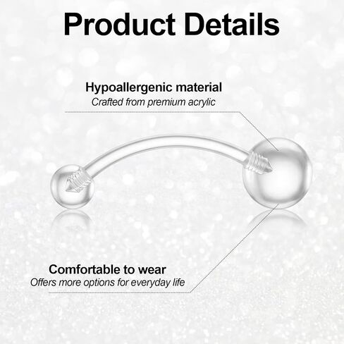 10pcs Plastic Belly Button Rings 14g Plastic Pregnancy Belly Rings | Curved Barbell Navel Piercing Retainers Jewelry Invisible Navel Ring for Work Surgery in Saudi Arabia