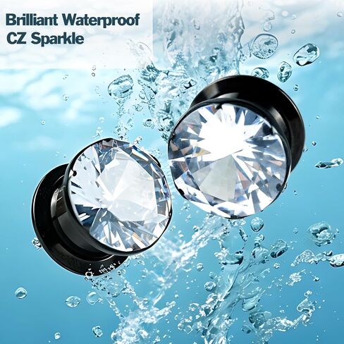 2Pcs 6G-16mm Gauges For Ears Stainless Steel Screw Ear Tunnels Plugs Hypoallergenic Ear Stretcher Expander Jewelry for Women Men in Kuwait