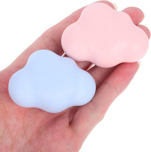 Ciieeo 4pcs Ceramic Drawer Handles Cloud Shape Cute Pink Light Blue Dresser Hardware Decorative Knobs Nursery Room Furniture Pulls for ’s Cabinets in Kuwait