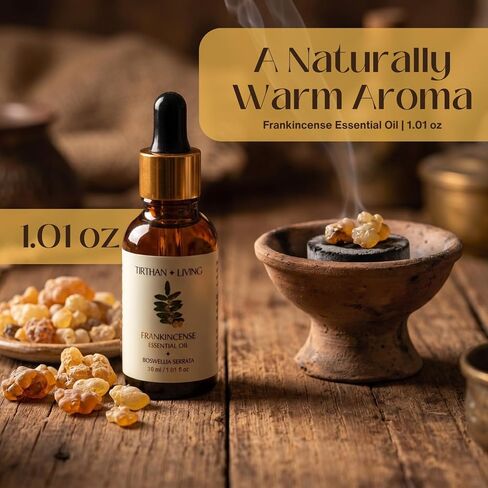 Pure Frankincense Essential Oil (1.01fl oz/30ml) – Natural Oil for Diffusers, Aroma, Soap & Candle Making & Home Fragrance in Kuwait