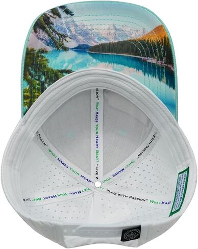 Mountains Hat - Low Profile - Ponytail - Teal/White - Laser Mesh in Saudi Arabia