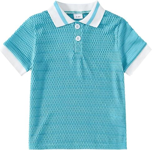Toddler Boy Polo Shirt Short Sleeve Cooling Texture Fabric Top Fashion Summer Tops in Saudi Arabia
