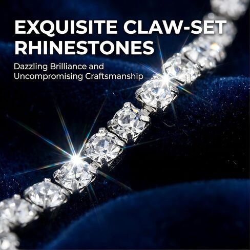 Sparkling Rhinestone Ring Bracelet Silver Hand Chain for Women Radiant Finger Wrist Accessories Prom Statement Jewelry in Saudi Arabia