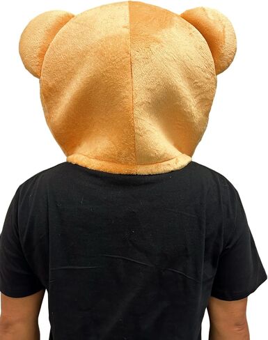 Lormaka Teddy Bear Mascot Head Costume Plush Animal Head Mask Halloween Party Cosplay Dress in Saudi Arabia