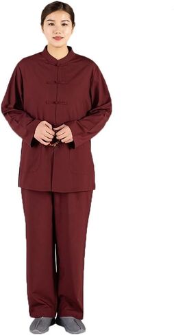 Unisex Traditional Monk Suit Casual Loose Stand Collar Meditation Monk Sets Buddhist Prayer Uniform Martial Arts Clothing in Saudi Arabia