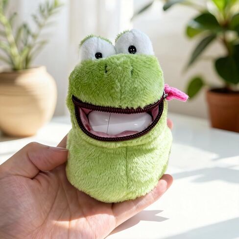 Frog Coin Purse Keychain | Creative Portable Mini Wallet for Women, Kawaii Plush Change Pouch with Zipper, Ideal Gift for Girls and Women in Saudi Arabia