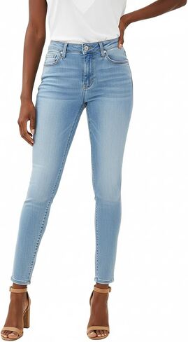 Women's Denim Pants Classic Stretch Skinny Shaping Mid Rise Work Jeans in Saudi Arabia