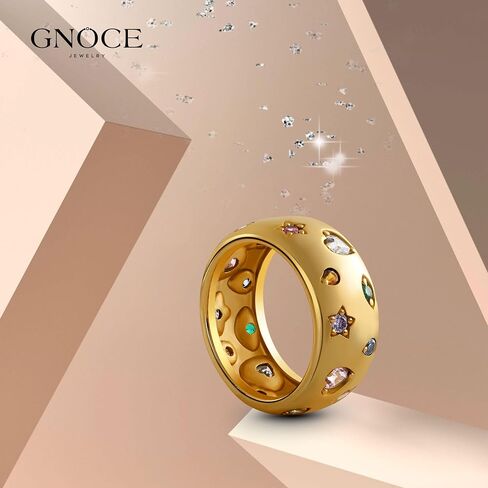 خاتم عتيق من GNOCE بألوان متعددة على شكل مختلط للنساء، خاتم من الفضة الإسترليني S925 لزوجتها، عيد الحب، مجوهرات عيد الأم in Kuwait