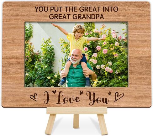 Dad Picture Frame, Fathers Day Birthday Gifts, Daddy and Me Keepsake Frames, 4x6 First Time Dad Frame for Tabletop Display Photo Insert - M09 in Saudi Arabia