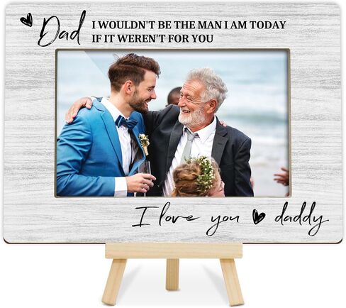 Dad Picture Frame, Fathers Day Birthday Gifts, Daddy and Me Keepsake Frames, 4x6 First Time Dad Frame for Tabletop Display Photo Insert - M09 in Saudi Arabia