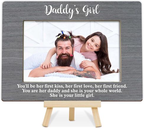 Dad Picture Frame, Fathers Day Birthday Gifts, Daddy and Me Keepsake Frames, 4x6 First Time Dad Frame for Tabletop Display Photo Insert - M09 in Saudi Arabia